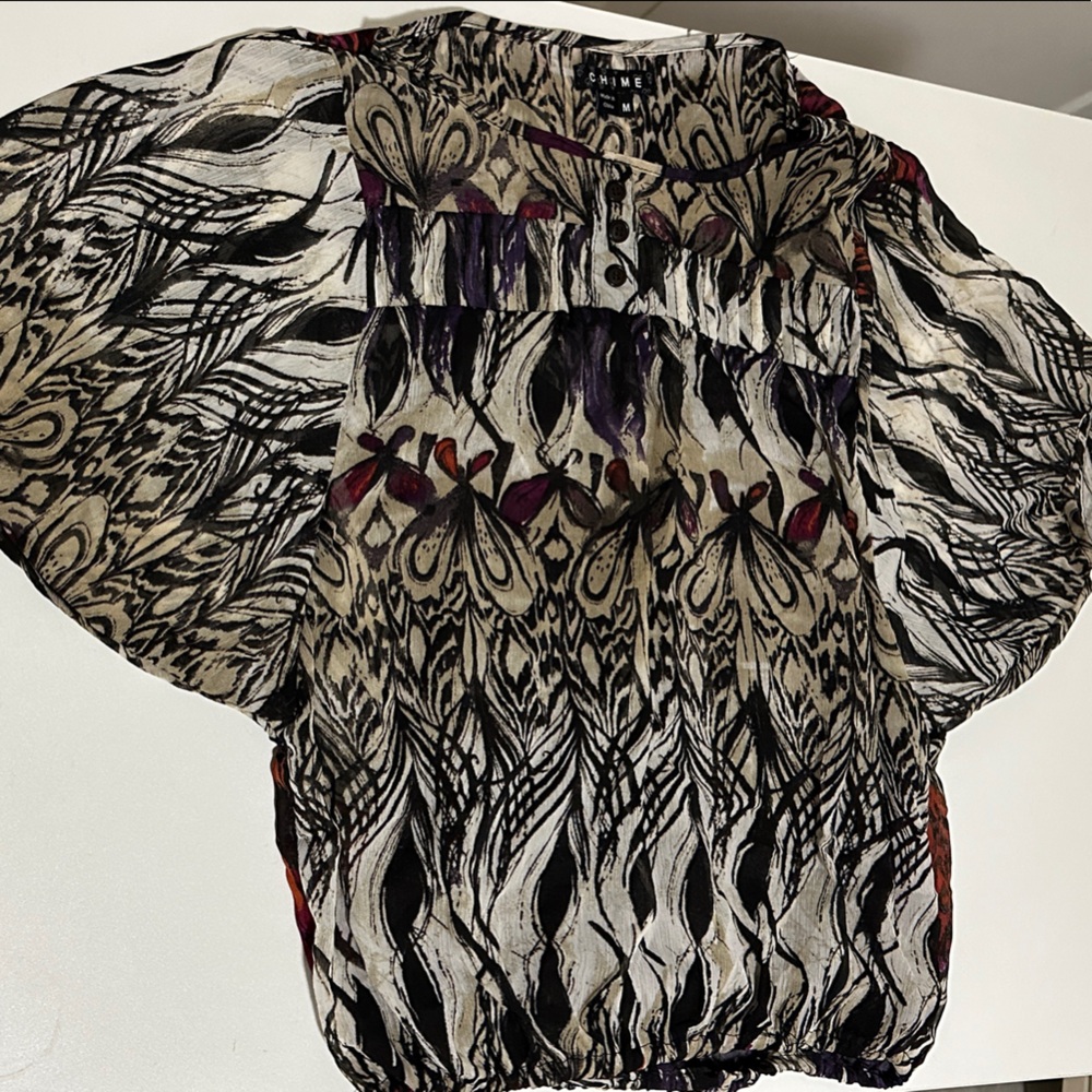 Chic Black and White Abstract Scarf